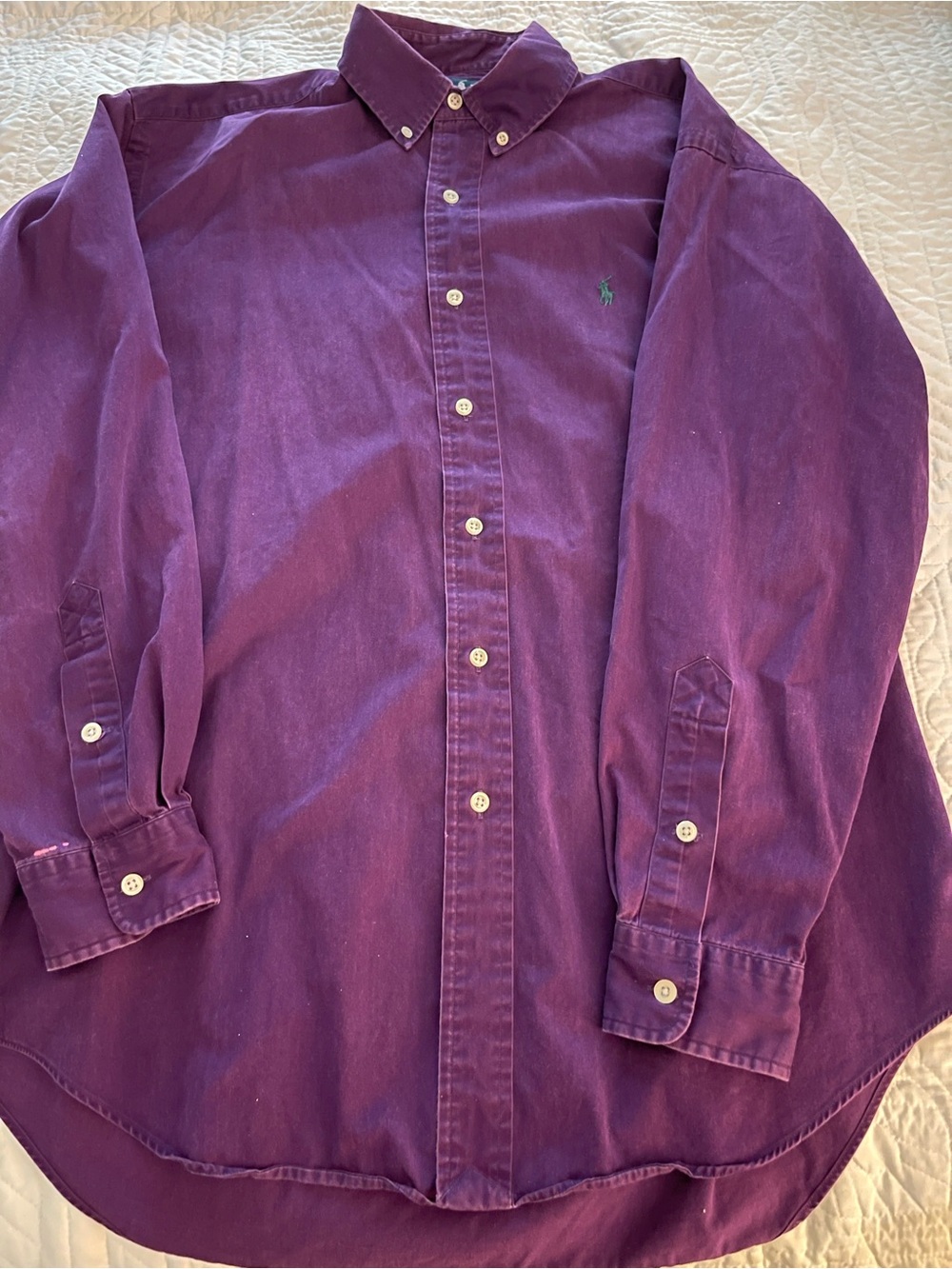 Vintage 90’s/Y2K Polo Ralph Lauren Blake Shirt Solid Deep Purple Button Down